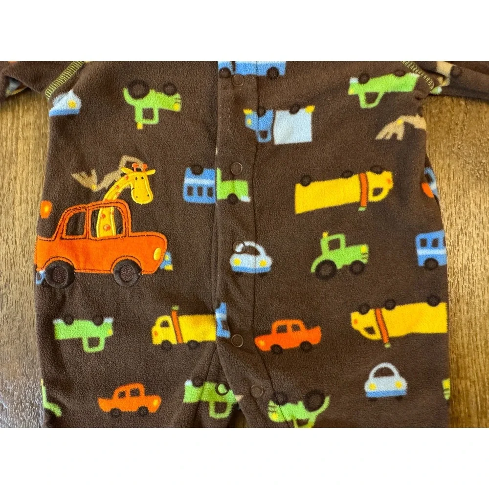 Carters Just One You 3 Months Boy Fleece Sleeper Y2K‎ Footed Pajamas Car Giraffe